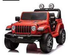 Auto Elettrica Jeep Wrangler Rubicon 12V per Bambini Rossa!