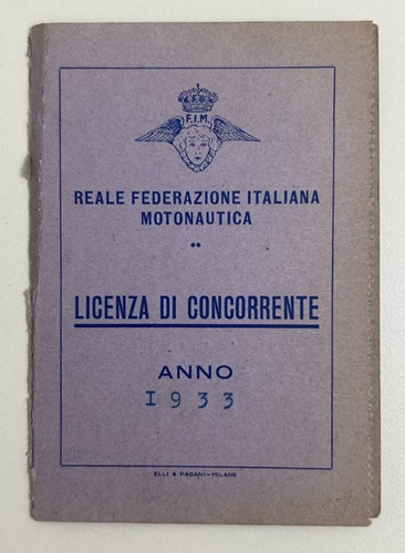 1933 tessera barone edgardo - 1933,