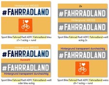 2 adesivi sticker sport bici bicicletta BICICLETTA PAESE 16 cm logo ADFC 5 cm