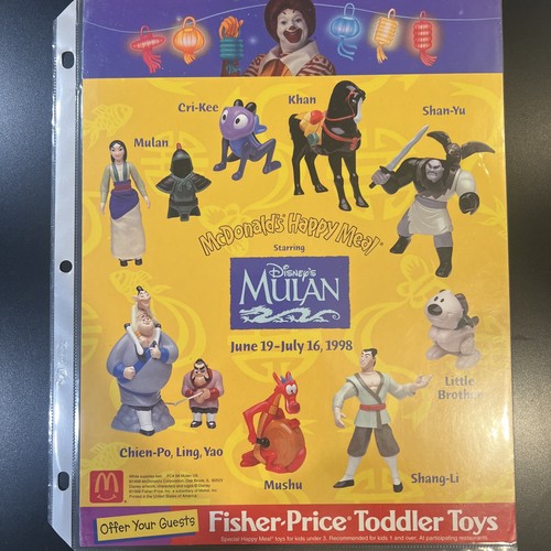 Disney mulan 1998 - 1998, mcdonald's