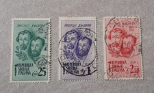 1944  SERIE COMPLETA FRATELLI BANDIERA ANNULLATI OTTIMI BUONE CENTRATURE