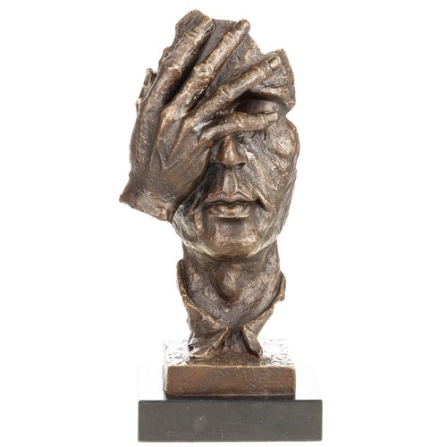 Statua moderna bronzo volto - in,