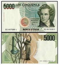 1985 Italy 5000 Lire P 111 NEW