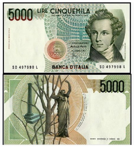 1985 italy 5000 lire 111 - italy,