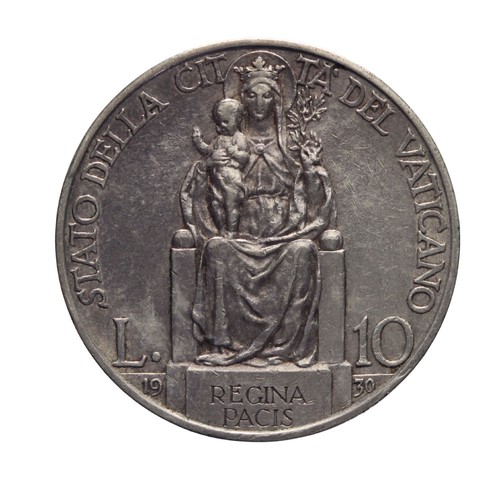 Vaticano 10 lire 1930 - dn,