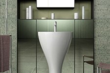 Lavabo in ceramica sospeso