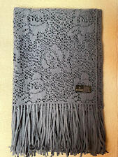 Sciarpa Fendi donna azzurro traforato con fiori vintage Pre Owned