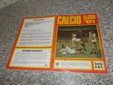 ALBUM CALCIO FLASH 81 COMPLETO M.BUONO TIPO CALCIATORI PANINI EDIS LAMPO MIRA 