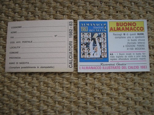 Calciatori panini 1982 - calciatori, 1982-83