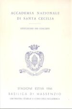 Accademia Santa  Cecilia, Istituzione dei Concerti. Stagione Estiva (Roma) 1966
