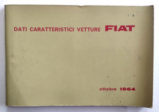 Dati Caratteristici Vetture