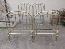 LETTO ANTICO SICILIANO OTTONE - MATRIMONIALE O 2 SINGOLI - PESANTE - PRIMI 900