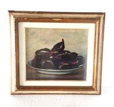 Renuccio Renucci Antico quadro olio su tavola 1800-1947 Livorno