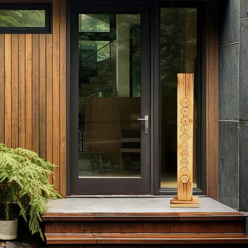 Insegna benvenuto legno - di,