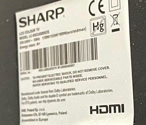 Sharp pollici colore ner - sharp, 75