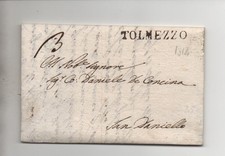 1814: DA CEDARCHIS, LETTERA DI SPEDIZIONE LEGNAME, TIMBRO TOLMEZZO
