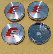 4 TAPPI COPRIMOZZO COMPATIBILI AUDI 60MM S-LINE A1 A3 A4 A6 RS Q3 Q5 CERCHI