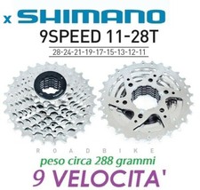 cassetta pacco pignoni bici corsa 11-28t shimano ruota libera 9 velocità 9 speed