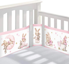 Paracolpi Lettino,2 Pezzi Paraurti in Rete Traspirante a Circolazione D'Aria,4 L