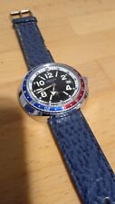 OROLOGIO MARTEN PARIS GMT PEPSI VINTAGE '70 OLD  WATCH VETROPLASTICA