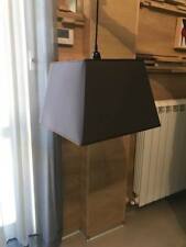 Lampada a sospensione Paralume Marrone tessuto ignifugo       Promo Esposizione