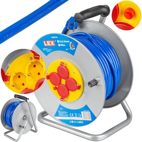 Avvolgicavo metallo 50m - metallo,