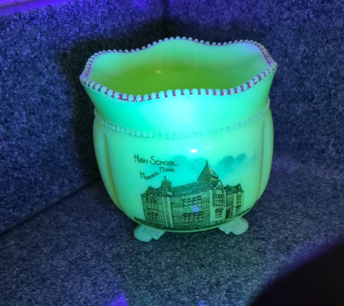 Antique uranium custard glass - uranium,