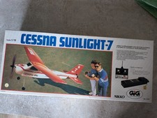 VINTAGE 1988 NIKKO AEREO Radiocomandato CESSNA SUNLIGHT 7 completo e funzionante