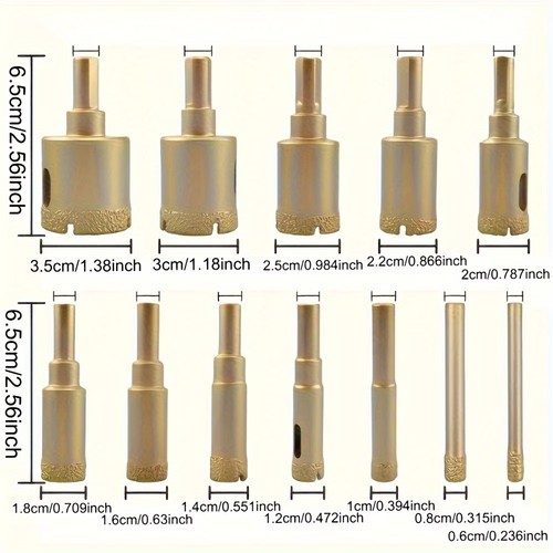 Kit frese diamantate - frese, 6-35mm