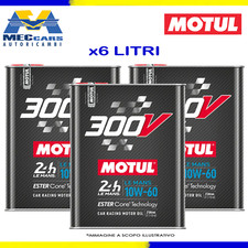 6 L MOTUL 300V LE MANS 10W60 OLIO MOTORE LUBRIFICANTE PER AUTO SINTETICO 4 TEMPI