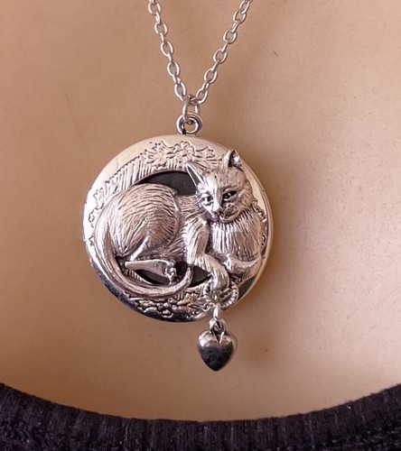 Collana medaglione amore gatto