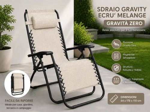 Sdraio pieghevole sedia