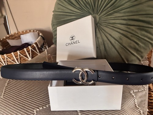 Chanel cintura pelle blu - chanel,