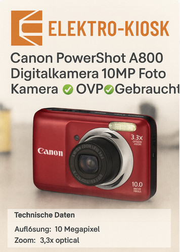 Canon powershot a800 - canon, 📸