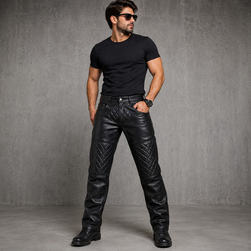 Pantalone uomo nero imbottito