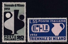 T132 REPUBBLICA – Triennale di Milano, serie n. 666/6667 – MNH**