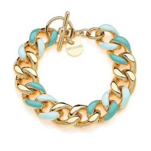 Bracciale con smalto azzurro - bracciale,