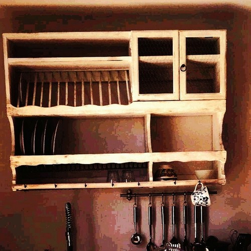 Credenza piattaia rustica - credenza,