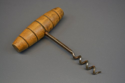 Ancien tire bouchon - tire, manche