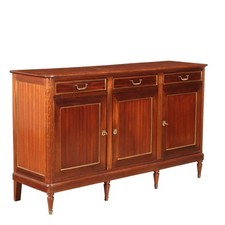 Credenza Stile Neoclassico Antica Bordure Ottone Italia XX secolo 