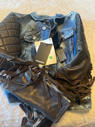 Dsquared2 jean and leather - dsquared2,