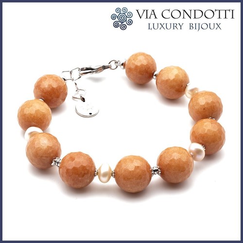 Bracciale giada arancione - giada,