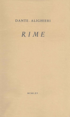 Rime dante alighieri a - rime,