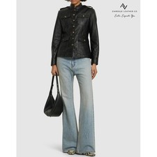 Giacca militare donna pelle di