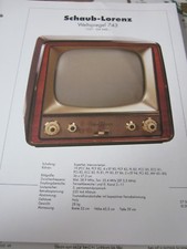 Radio TV archivio schema elettrico 02 Schaublorenz specchio del mondo 743, tv 1957