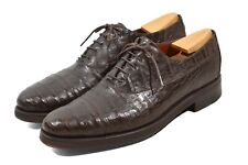 r2600$ A. TESTONI scarpe mocassini originali COCCODRILLO UK 8,5/US9,5 zilli autentici