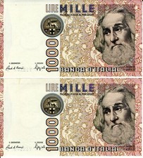 1000 LIRE MARCO POLO COPPIA CONSECUTIVA