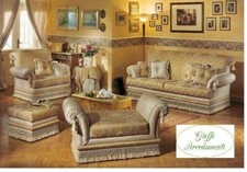 DIVANO 2 POSTI CLASSIC PRINCIPE IN TESSUTI PREGIATI LAVORATI A MANO COME FOTO* 