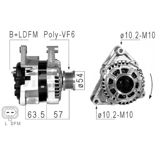 Alternatore per opel - per, 1.4