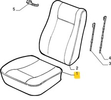 FIAT CINQUECENTO SPORTING 92-98 FODERA SEDUTA SEDILE ANTERIORE OEM 121616080